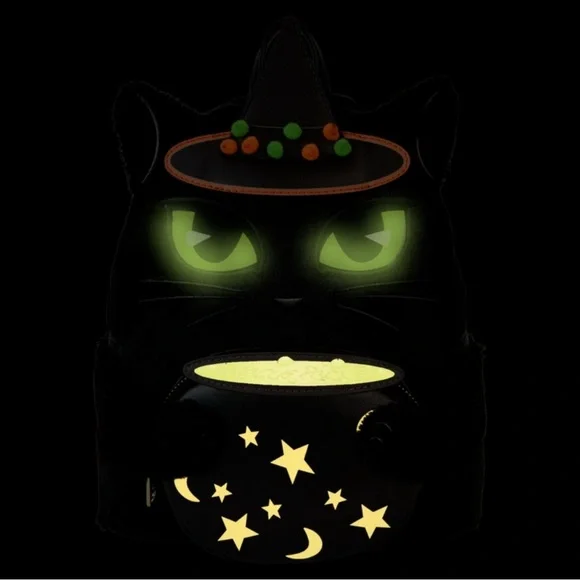 Loungefly Hocus Pocus Exclusive Binx Costume Light Up Glow Mini Backpack - Picture 3 of 5